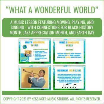 Preview of What A Wonderful World | Music Lesson for Black History or Jazz History Month