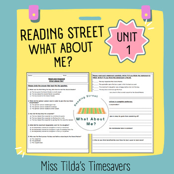 Preview of What About Me? - Grade 3 Reading Street