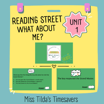 Preview of What About Me? Quiz - Grade 3 Reading Street
