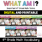 What Am I?  4th Grade Math Vocabulary Review Game