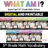 What Am I?  5th Grade Math Vocabulary Review Game