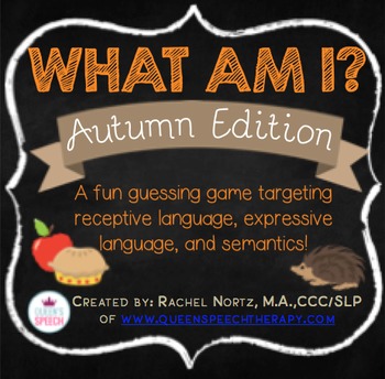 Preview of What Am I? A Describing Game {Autumn Edition}