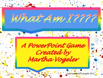 Preview of What Am I??? A Geometry Review Game