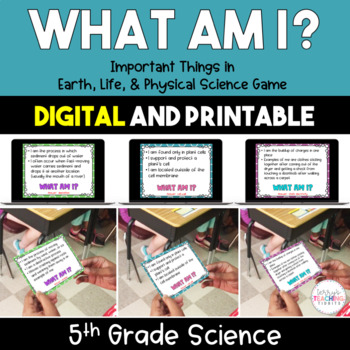 Preview of What Am I?  Important Things in Science Bundle {Digital & Printable} - 5th