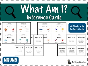 Preview of What Am I? (Inferencing / Nouns / Flash Cards / Task Cards / Game)