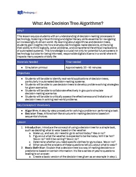 Preview of What Are Decision Tree Algorithms? | AI Literacy Lesson Plan