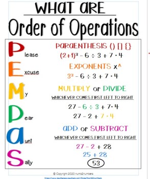 Preview of Order of Operations - What Are