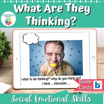 Preview of What Are They Thinking? Boom Cards™ Speech Therapy Perspective Taking Pragmatics