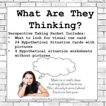 What Are They Thinking - Perspective Taking Picture Cards by Easy Speak