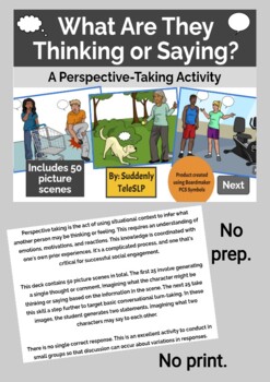 Preview of What Are They Thinking/Saying? A Perspective-Taking Activity (Boom™ Card Deck)