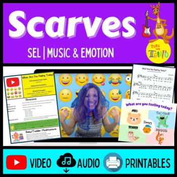 Preview of What Are You Feeling Today? - A Scarf Activity | SEL | Music and Emotion