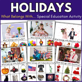 What Belongs With Holidays Picture Sort Activity Special E
