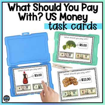 Preview of What Bill Should You Pay With? US Money Task Cards for Special Education