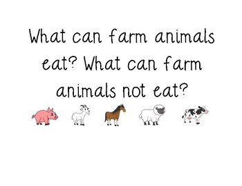 What Can Farm Animals Eat? by MsOtstot | TPT