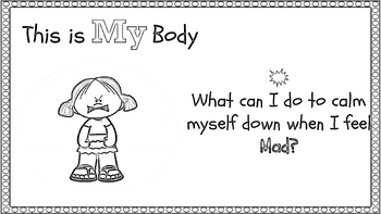 Preview of What Can I Do to Calm Myself Down? (Coloring Page/Printable)