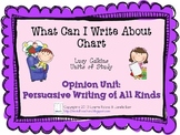 What Can I Write About Chart-Lucy Calkins: Opinion Unit: P