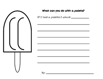 Preview of What Can You Do With a Paleta? Writing & Coloring Activity