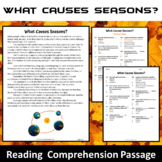 What Causes Seasons Reading Comprehension Passage and Ques