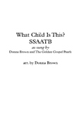 What Child Is This? SSAATB for a cappella (piano reduction