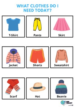 What Clothes do I Need Today? by Sci Smart Education | TPT