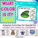 What Color Is It? FREEBIE Identifying Color Task Cards for