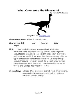 Preview of What Color Were the Dinosaurs? - Science Reader's Theater