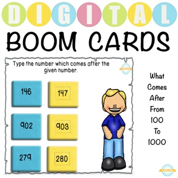 Preview of What Comes After Number Activity - from 100 to 1000 - Boom Cards™