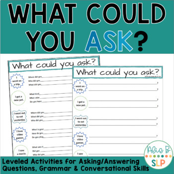 Preview of What Could You Ask | Formulating On Topic Questions for Speech Therapy