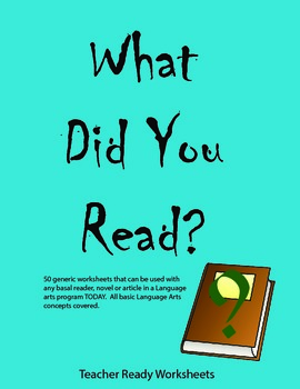What Did You Read? by Rob Ficiur | TPT