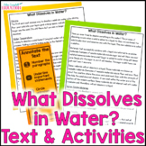 What Dissolves in Water Informational Text & Activities - 