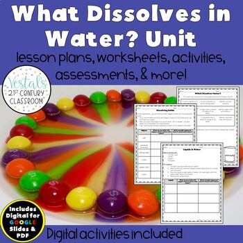 Preview of What Dissolves in Water? Unit {Digital & PDF Included}