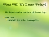 What Do All Living Things Need to Survive? PowerPoint