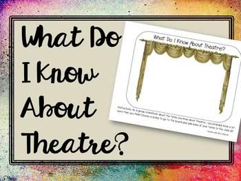 Preview of What Do I Know About Theatre?