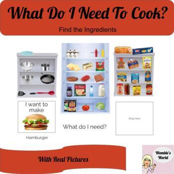 Preview of What Do I Need To Cook?  Boom Cards - Digital Learning