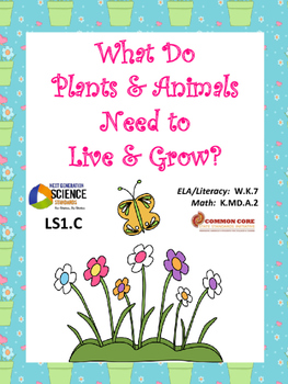 Preview of What Do Plants & Animals Need? Trade Books w/NGSS K-LS1.C CCSS (Editable)