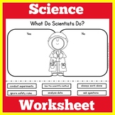 What Is A Scientist Worksheet Activity Scientists Kinderga