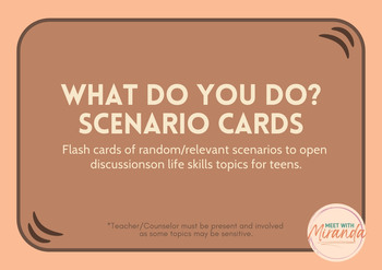 Preview of What Do You Do? Life Skills Scenario Flash Cards