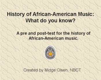Preview of What Do You Know About African American Music? 