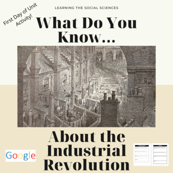 Preview of What Do You Know About the Industrial Revolution: 1st Day of Unit Activity