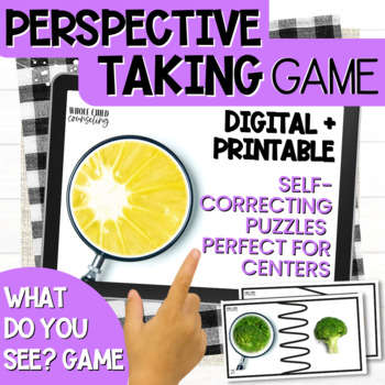 Preview of What Do You See? Perspective Taking Theory of Mind Digital Printable SEL Puzzle