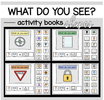 Preview of What Do You See? Activity Books - SHAPES bundle
