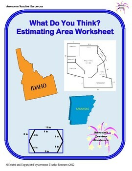 Preview of What Do You Think? Estimating Area Worksheet