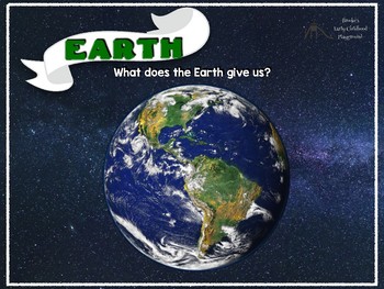 Preview of What Does Earth Give Us? A Visual Book for Earth Day