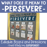 What Does It Mean to Persevere Bulletin Board
