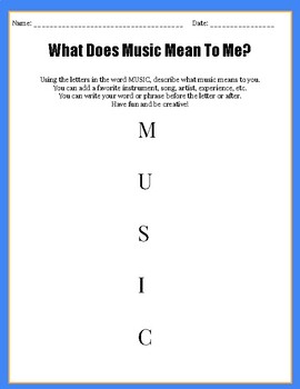 Preview of What Does Music Mean To You?