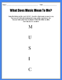 What Does Music Mean To You?