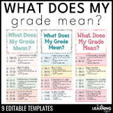 What Does My Grade Mean? | Editable Anchor Chart Posters
