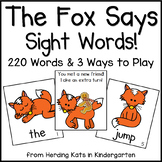 What Does The Fox Say? Sight Word Game