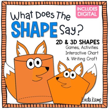 2D and 3D Shapes Activities & Anchor Chart + Digital - What Does the Shape  Say?