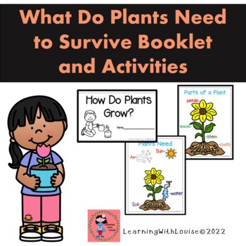 Preview of What Does a Plant Need to Survive Book and Activities